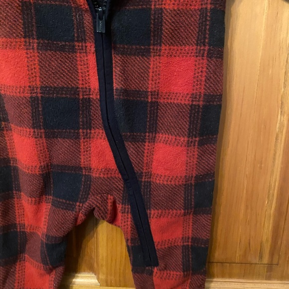 Old Navy Red and Black Plaid Kids One Piece - Picture 4 of 5